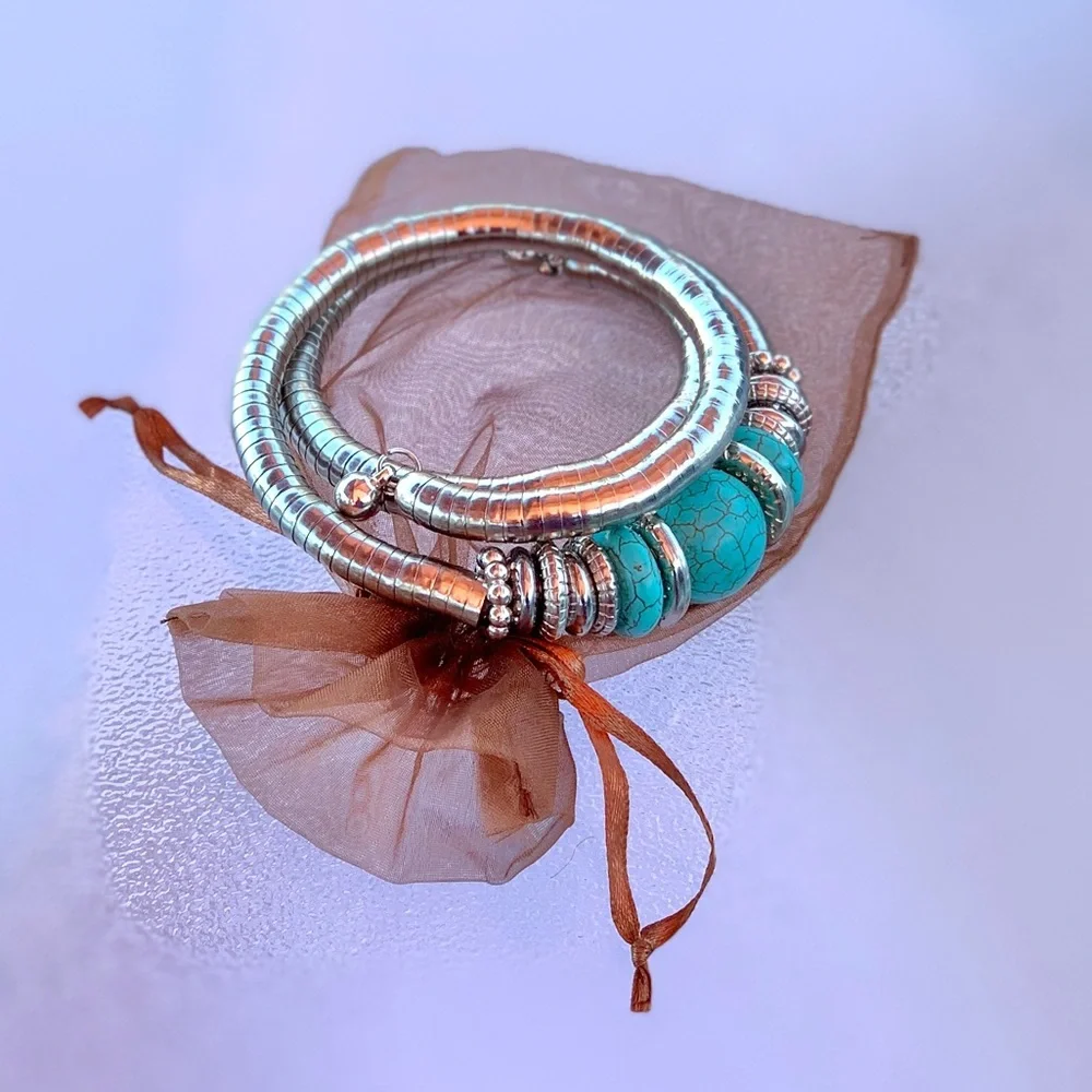 Bali Beaded Coil Wrap Bracelet